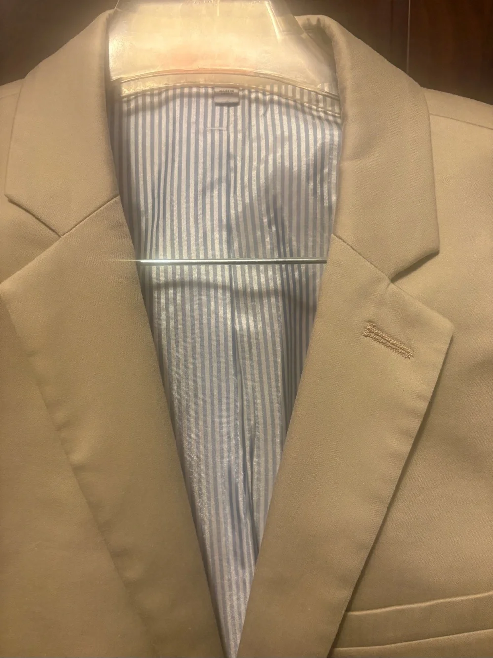 Express Men's Light Khaki Two-Piece Suit Pants size 38x32